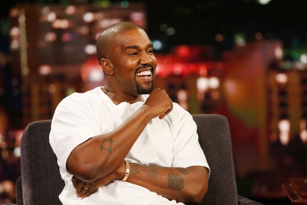 Kanye West laughing