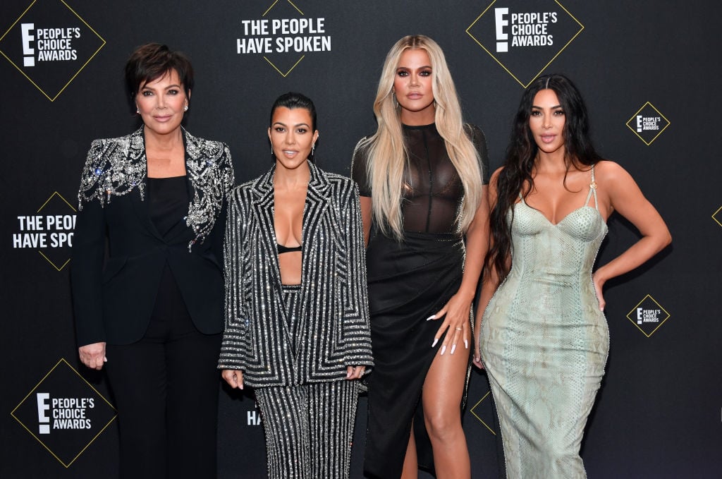 Kris Jenner, Kourtney Kardashian, Khloé Kardashian, and Kim Kardashian West at the 2019 E! People's Choice Awards