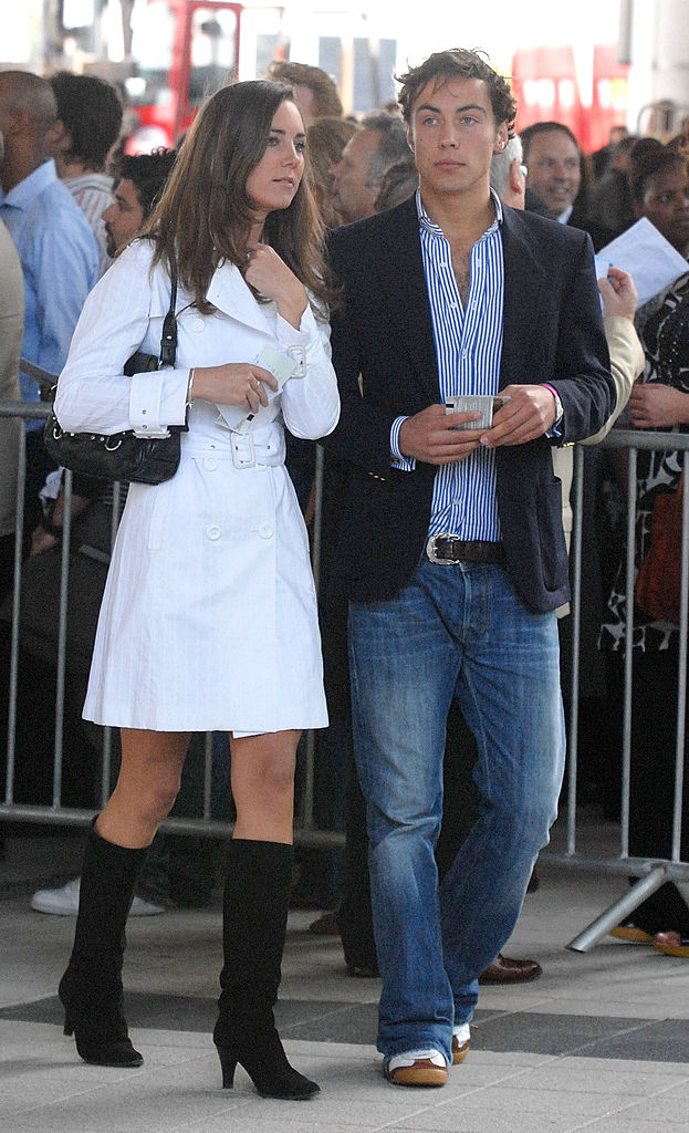 Kate Middleton and James Middleton arrive at The Concert for Diana on July 1, 2007