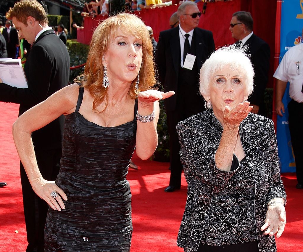 Kathy Griffin and mother Maggie Griffin attend the 62nd Annual Primetime Emmy Awards 