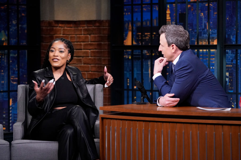 Keke Palmer and Seth Meyers