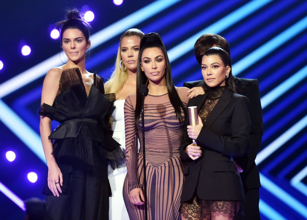 Kendall Jenner, Khloe Kardashian, Kim Kardashian, Kourtney Kardashian at 2018 People's Choice Awards