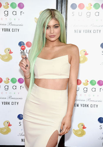 Kylie Jenner's peppermint hair in 2015. 