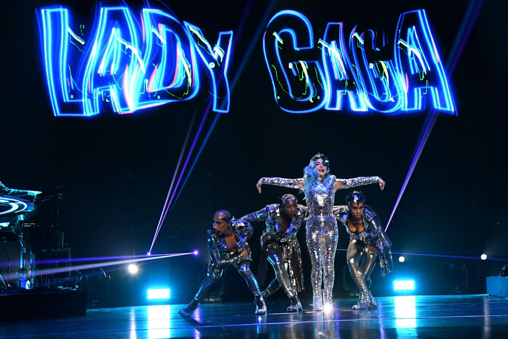 Lady Gaga performs onstage during AT&T TV Super Saturday Night