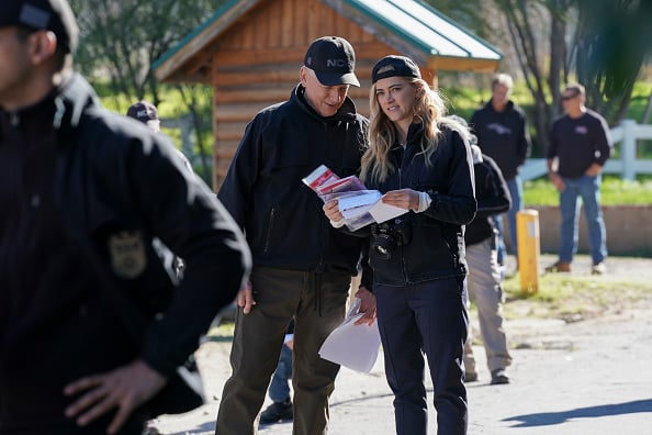 Mark Harmon and Emily Wickersham |  Eddy Chen/CBS via Getty Images