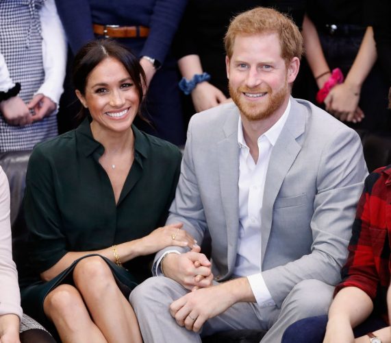 Meghan Markle and Prince Harry on Oct. 3, 2018, during an official visit to the Joff Youth Centre