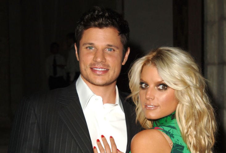 Nick Lachey and Jessica Simpson at an event in November 2005 