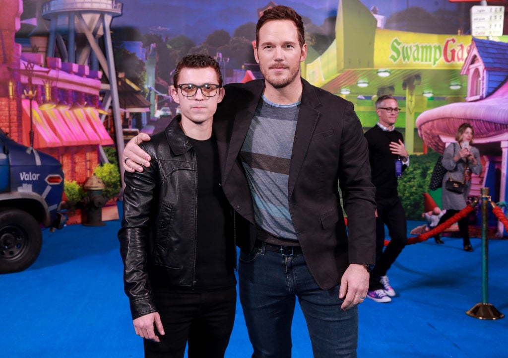 Tom Holland and Chris Pratt attend the Premiere of Disney and Pixar's "Onward"