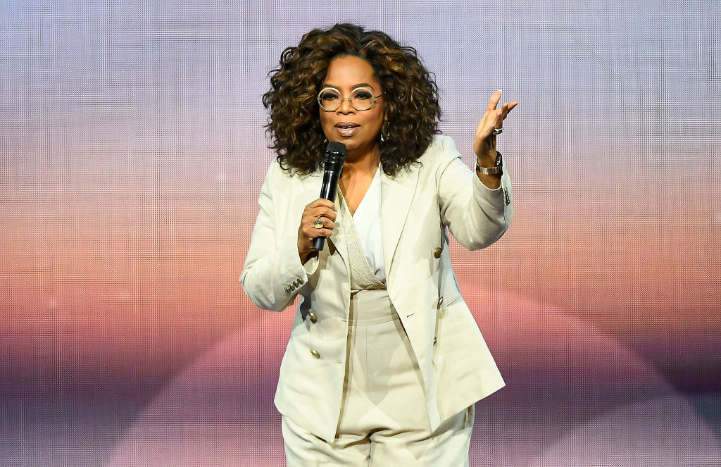 Oprah Winfrey onstage during Oprah's 2020 Vision: Your Life in Focus Tour in February 2020