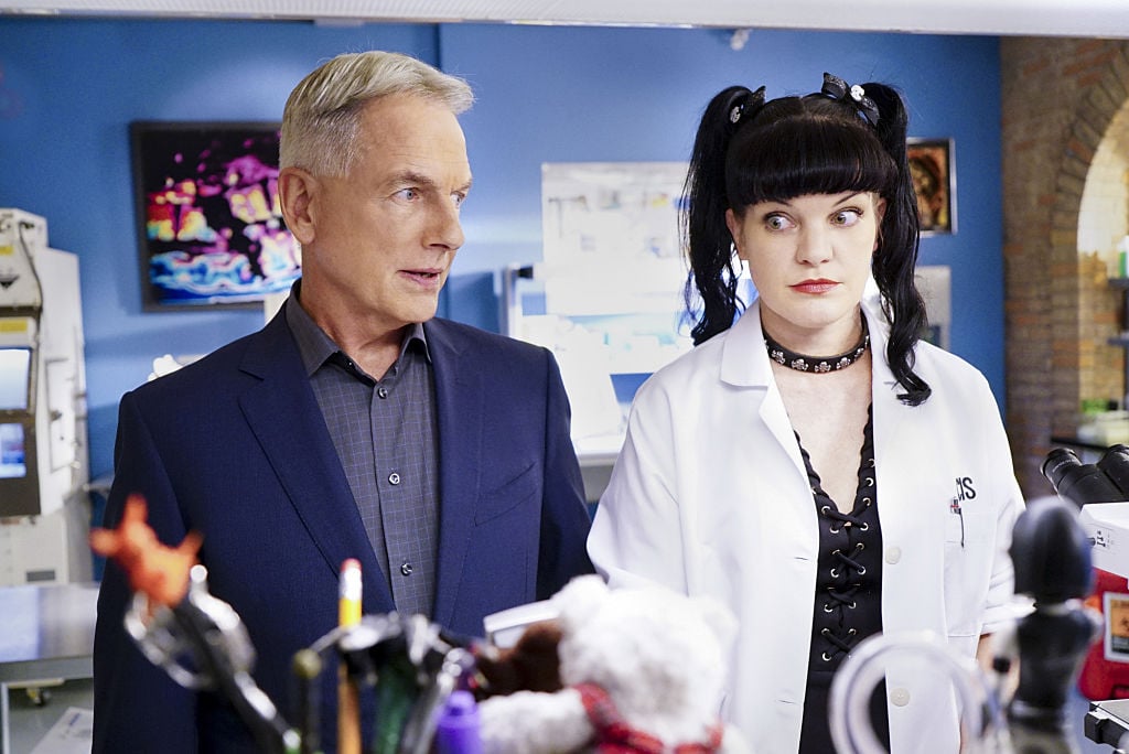 Pauley Perrette and Mark Harmon as Abby and Gibbs in NCIS