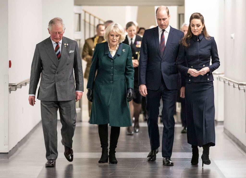Prince Charles, Camilla Parker Bowles, Prince William, and Kate Middleton