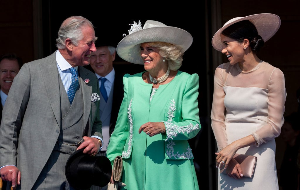 Prince Charles, Camilla Parker Bowles, and Meghan Markle on May 22, 2018 at the Prince of Wales' 70th Birthday Patronage Celebration