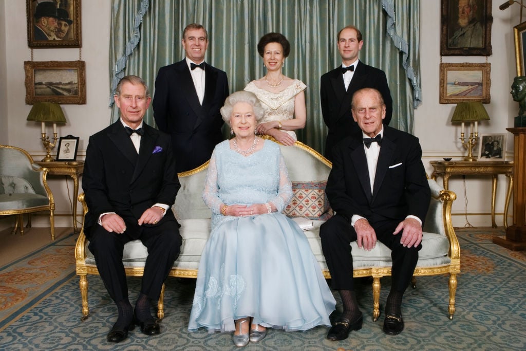 British royal family poses for a photo to mark Queen Elizabeth II and Prince Philip's 60th wedding anniversary in 2007