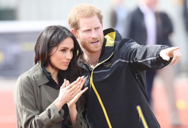 Prince Harry and Meghan Markle attend the U.K. team trials for the 2018 Invictus Games on April 8, 2018