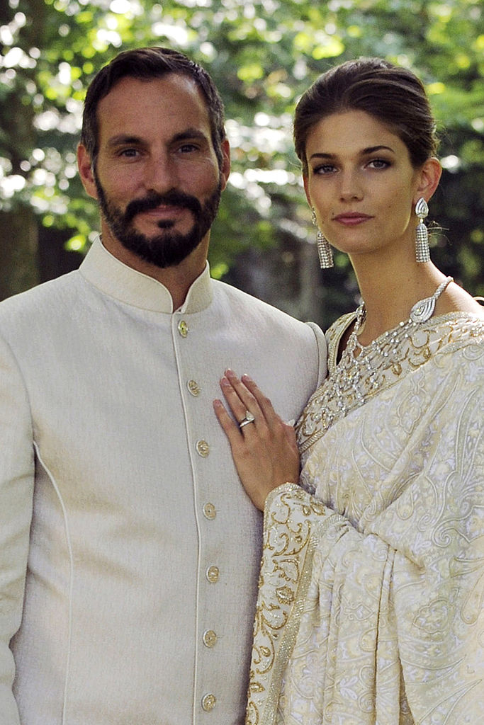 Prince Rahim and Princess Salwa Aga Khan at their wedding