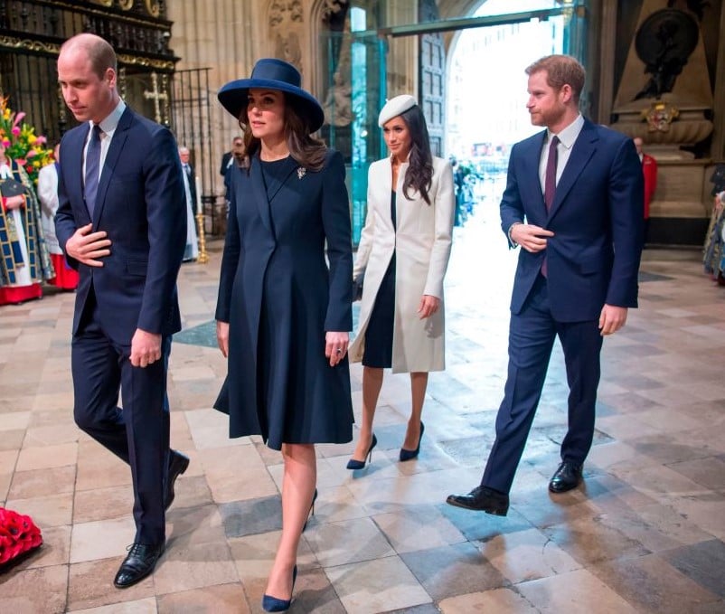 Prince William, Kate Middleton, Meghan Markle, and Prince Harry