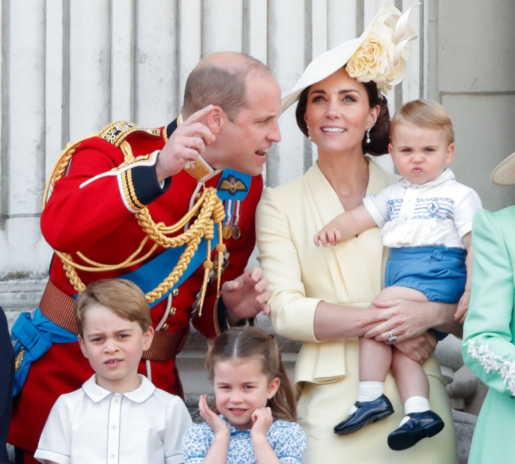 Prince William, Kate Middleton, Prince George, Princess Charlotte, and Prince Louis