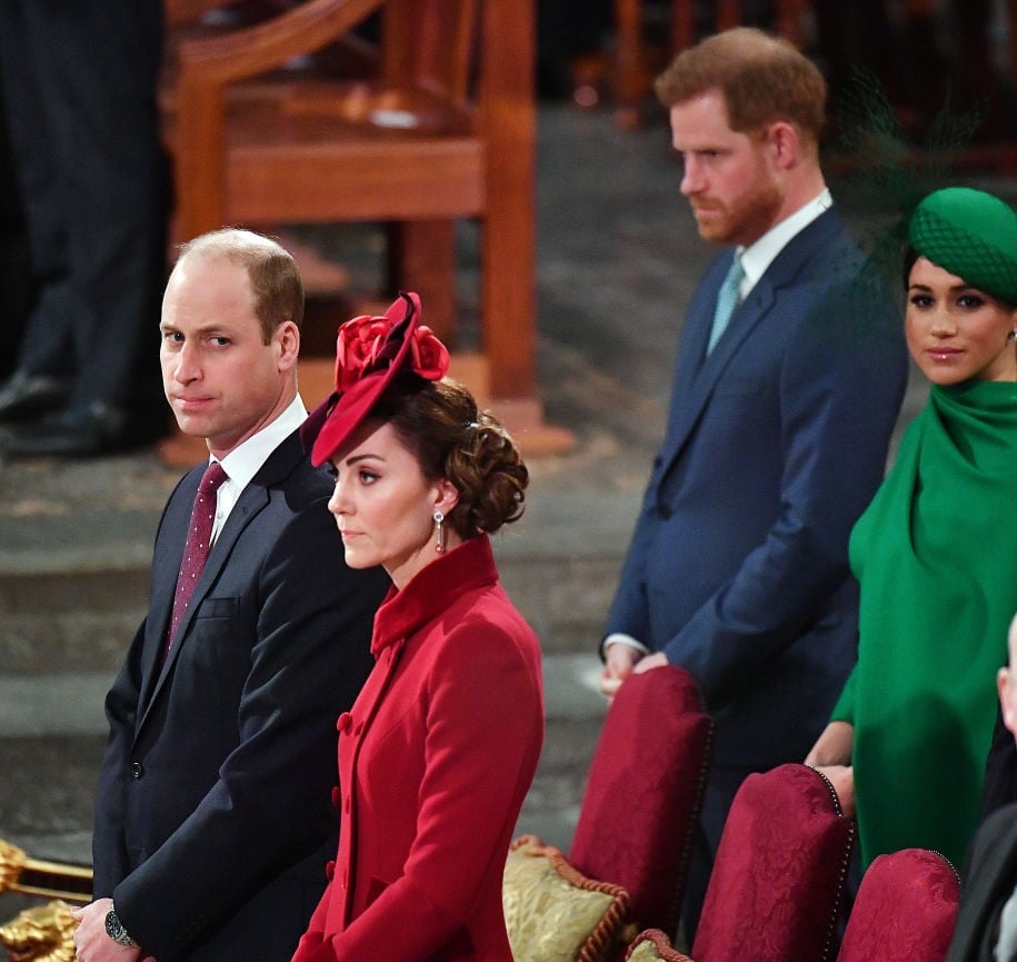 Prince William, Prince Harry, Kate Middleton, and Meghan Markle