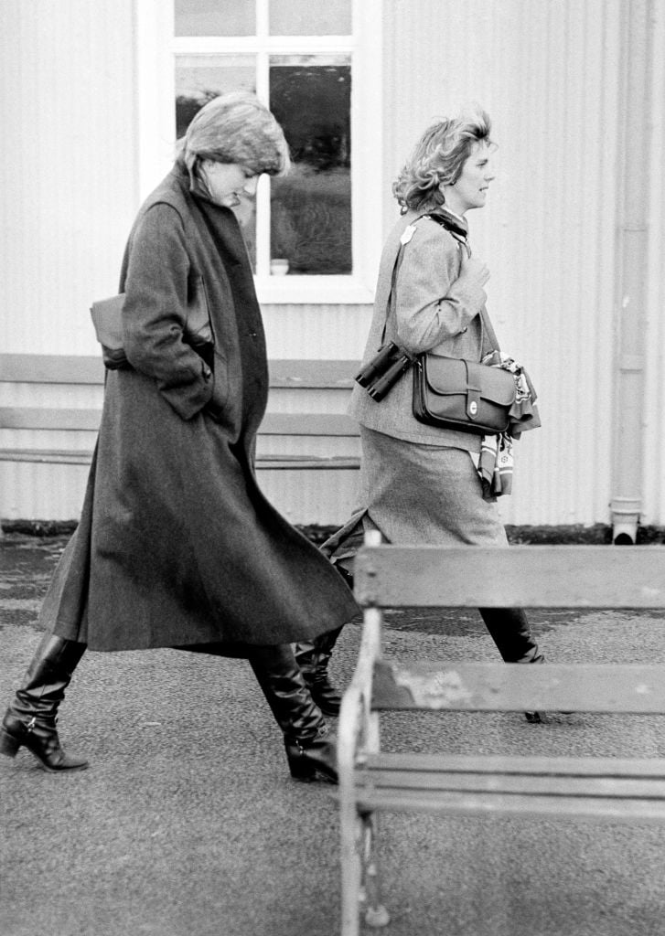 Princess Diana and Camilla Parker Bowles at a 1980 polo match in which Prince Charles played