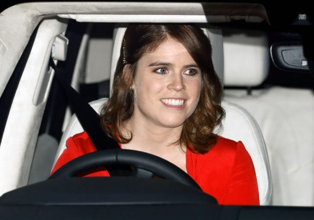 Princess Eugenie of York attends a Christmas lunch for members of the British royal family on Dec. 18, 2019
