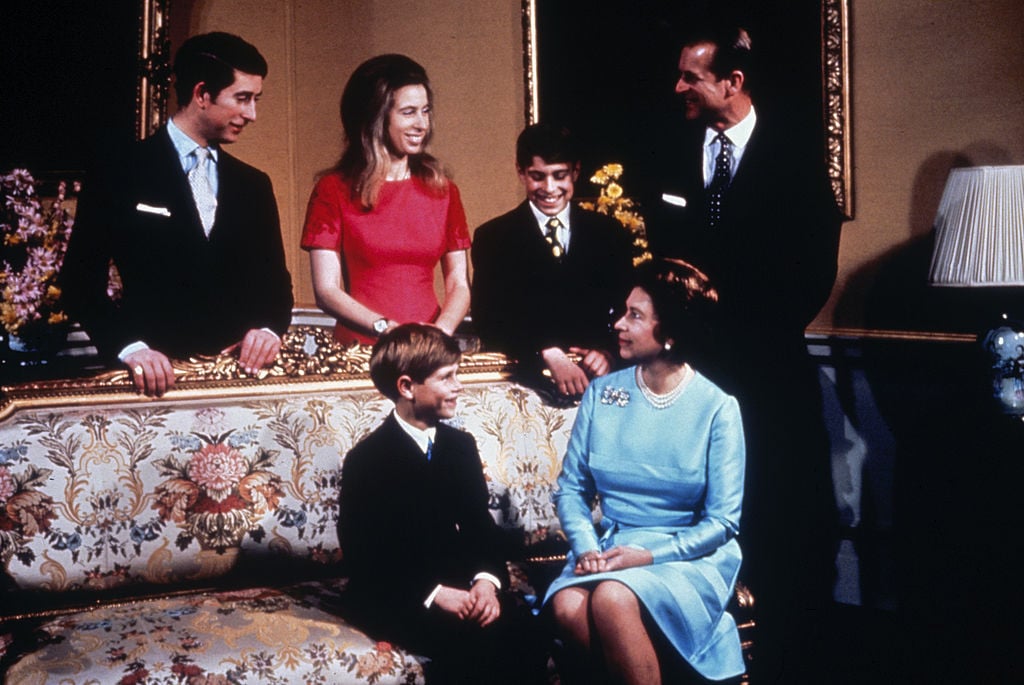 British royal family poses for a photo to mark Queen Elizabeth II and Prince Philip's 25th wedding anniversary
