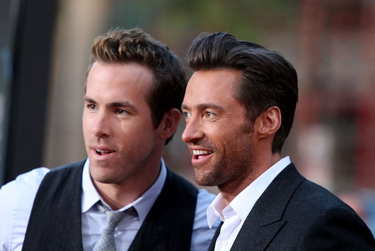 Ryan Reynolds and Hugh Jackman on the red carpet