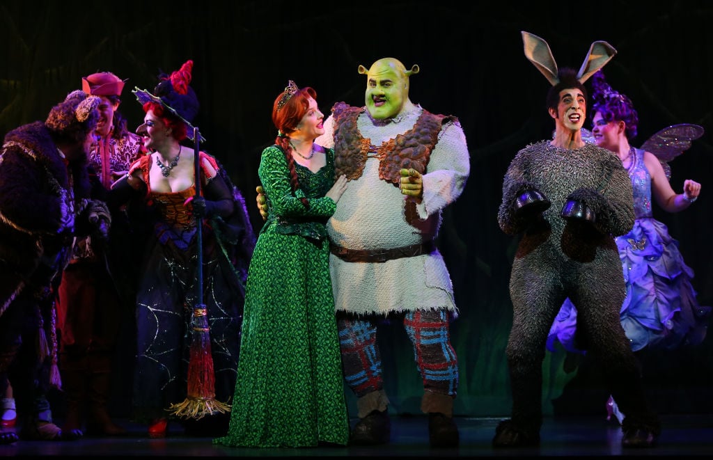 Nat Jobe plays the role of Donkey, Ben Mingay the role of Shrek and Lucy Durack the role of Princess Fiona