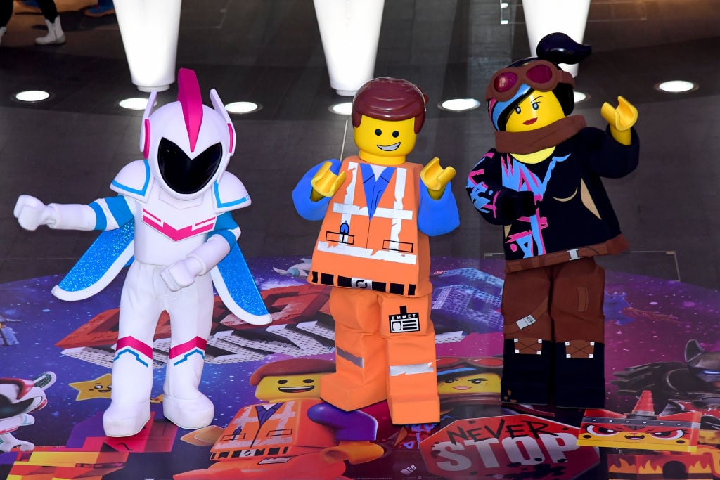 'The Lego Movie 2' characters General Mayhem, Emmet and Lucy