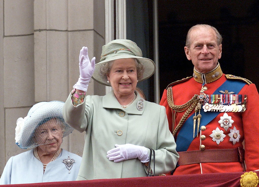 The Queen Mother, Queen Elizabeth II, and Prince Philip