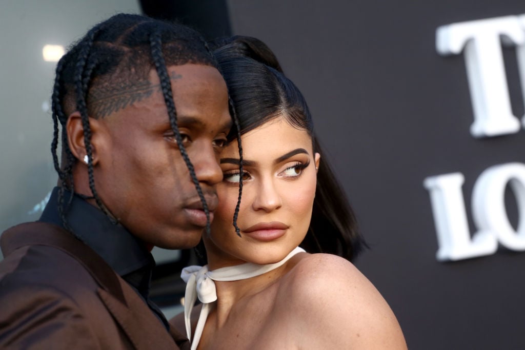 Travis Scott and Kylie Jenner on the red carpet at an event in August 2019