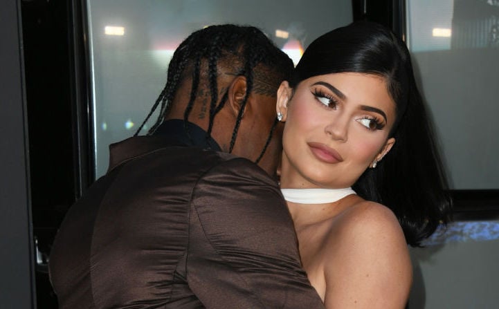 Travis Scott and Kylie Jenner on the red carpet at an event in August 2019