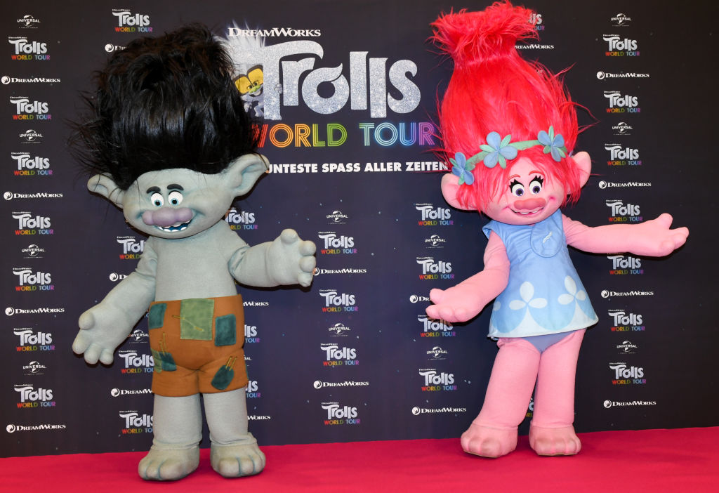 'Trolls' characters at a photo session for 'Trolls World Tour'
