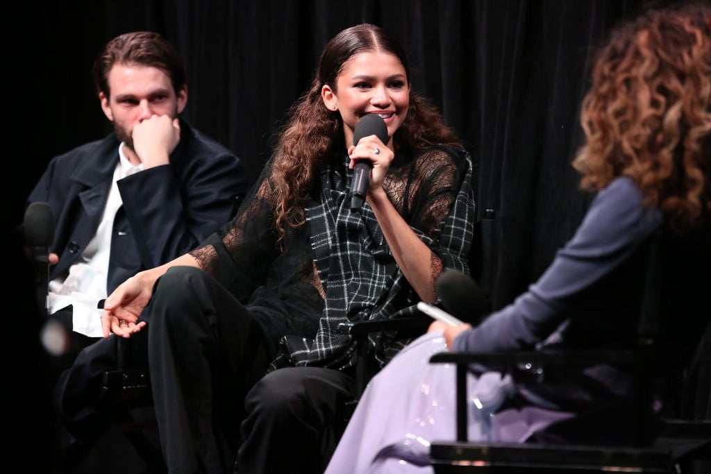 Writer/director Sam Levinson, actress/singer Zendaya and moderator Elaine Welteroth