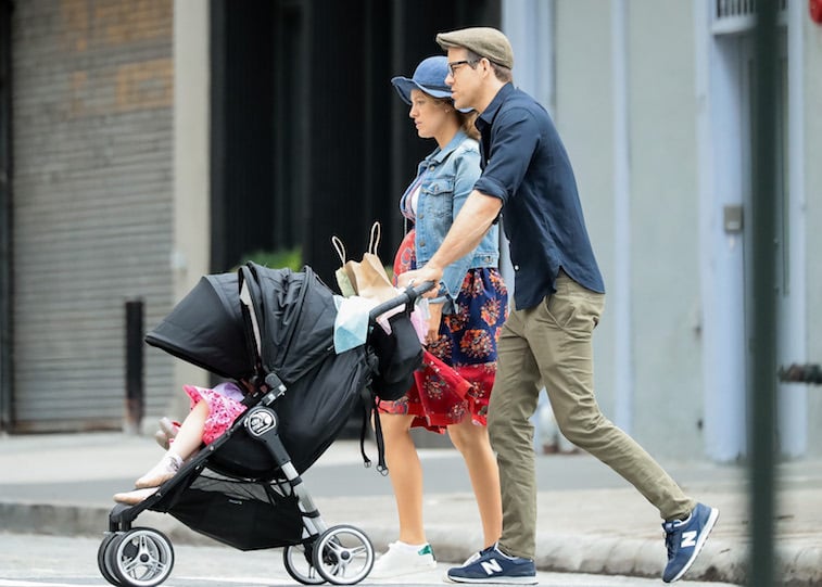 Blake Lively and Ryan Reynolds with their daughter