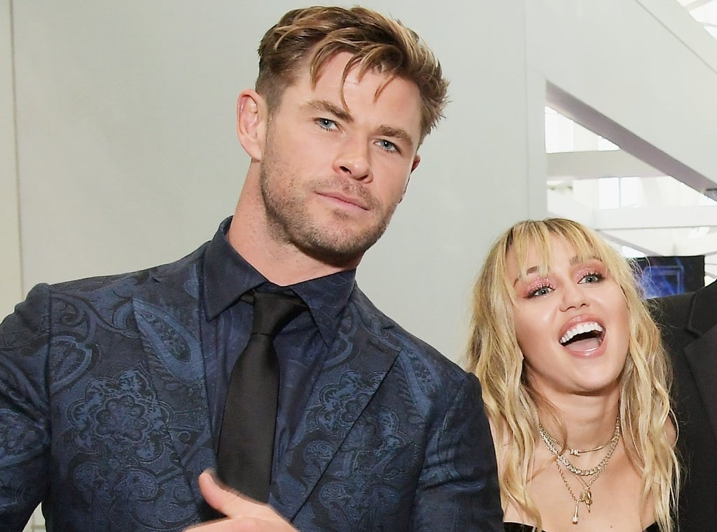 Chris Hemsworth and Miley Cyrus attend the Los Angeles World Premiere of Marvel Studios' 'Avengers: Endgame' on April 23, 2019 
