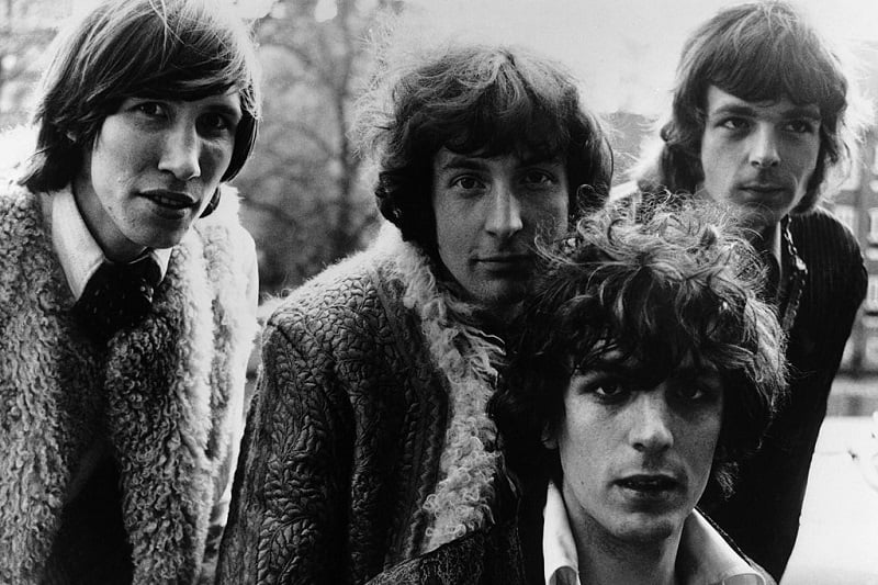 The British pop group Pink Floyd: Roger Waters, Nick Mason, Syd Barrett, and Richard Wright, circa 1966 