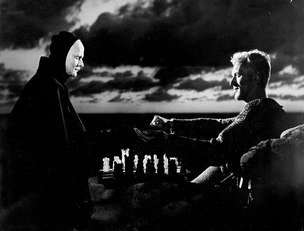 The knight plays chess with death in The Seventh Seal