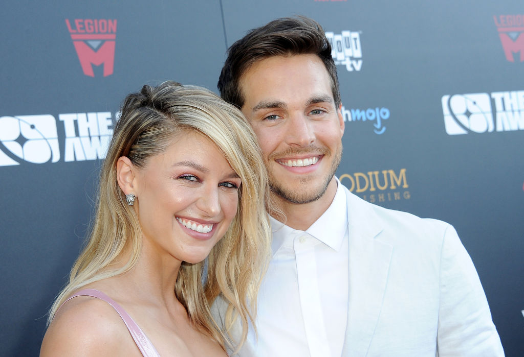Melissa Benoist and Chris Wood attend the 45th Annual Saturn Awards on September 13, 2019