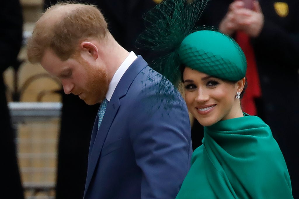Prince Harry and Meghan, Duchess of Sussex arrive to attend the annual Commonwealth Service at Westminster Abbey