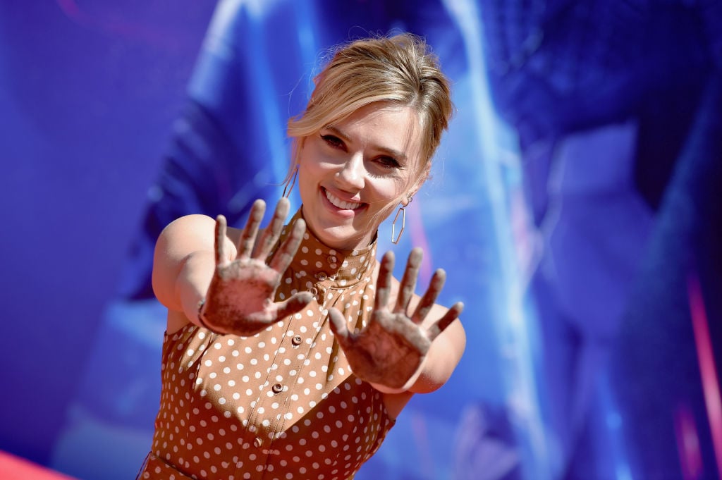 Scarlett Johansson attends Marvel Studios' 'Avengers: Endgame' Cast Handprint Ceremony on April 23, 2019