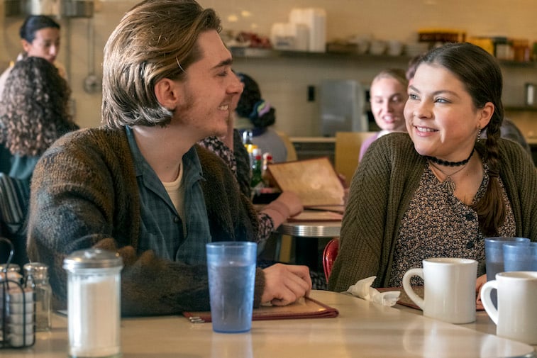 Austin Abrams as Marc, Hannah Zeile as Kate on This Is Us