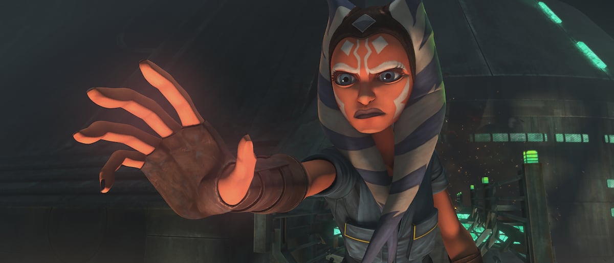 Ahsoka uses the Force in Episode 7, 'The Clone Wars' Season 7. 