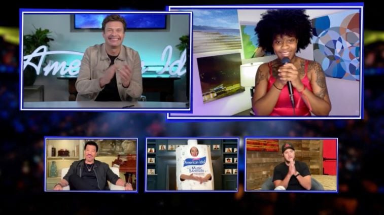 Ryan Seacrest, Lionel Richie, Katy Perry, Just Sam, and Luke Bryan on 'American Idol' zoom style