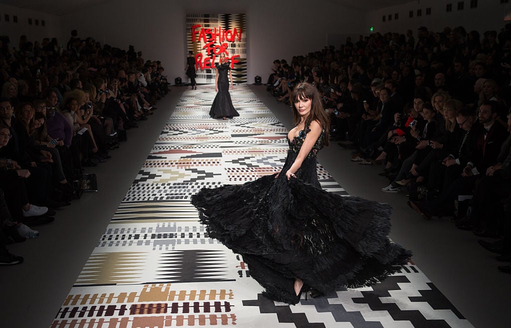 Annabelle Neilson walks the runway at the Fashion For Relief charity fashion show
