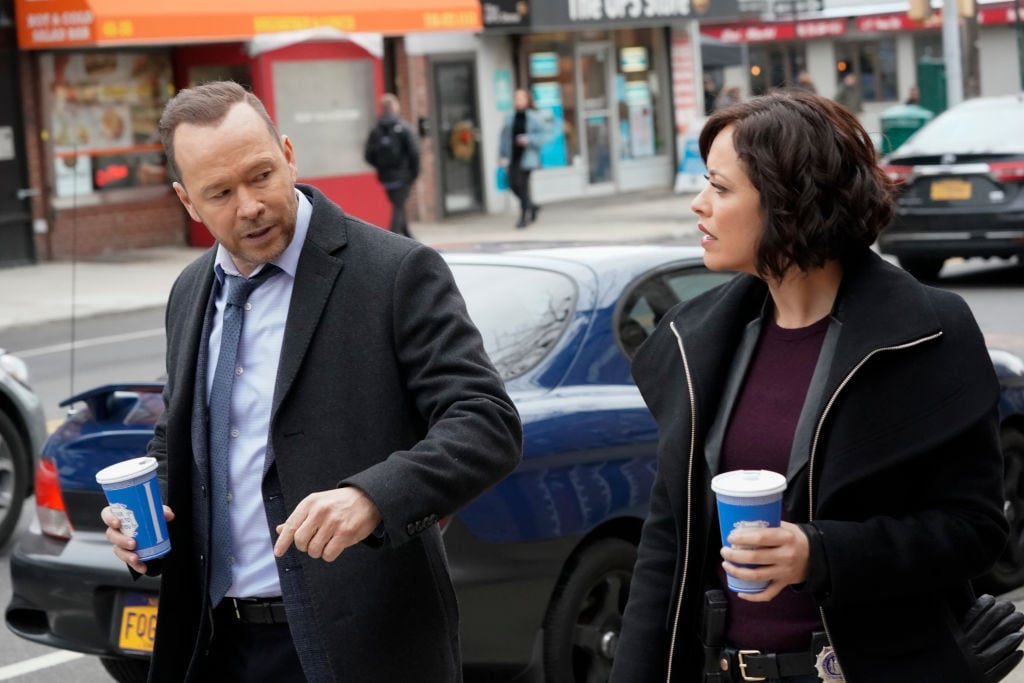 Donnie Wahlberg as Danny Reagan, Marisa Ramirez as Det. Maria Baez on 'Blue Bloods'