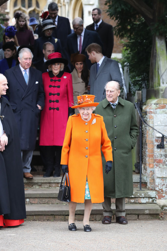 British royal family attends church on Christmas Day, 2017