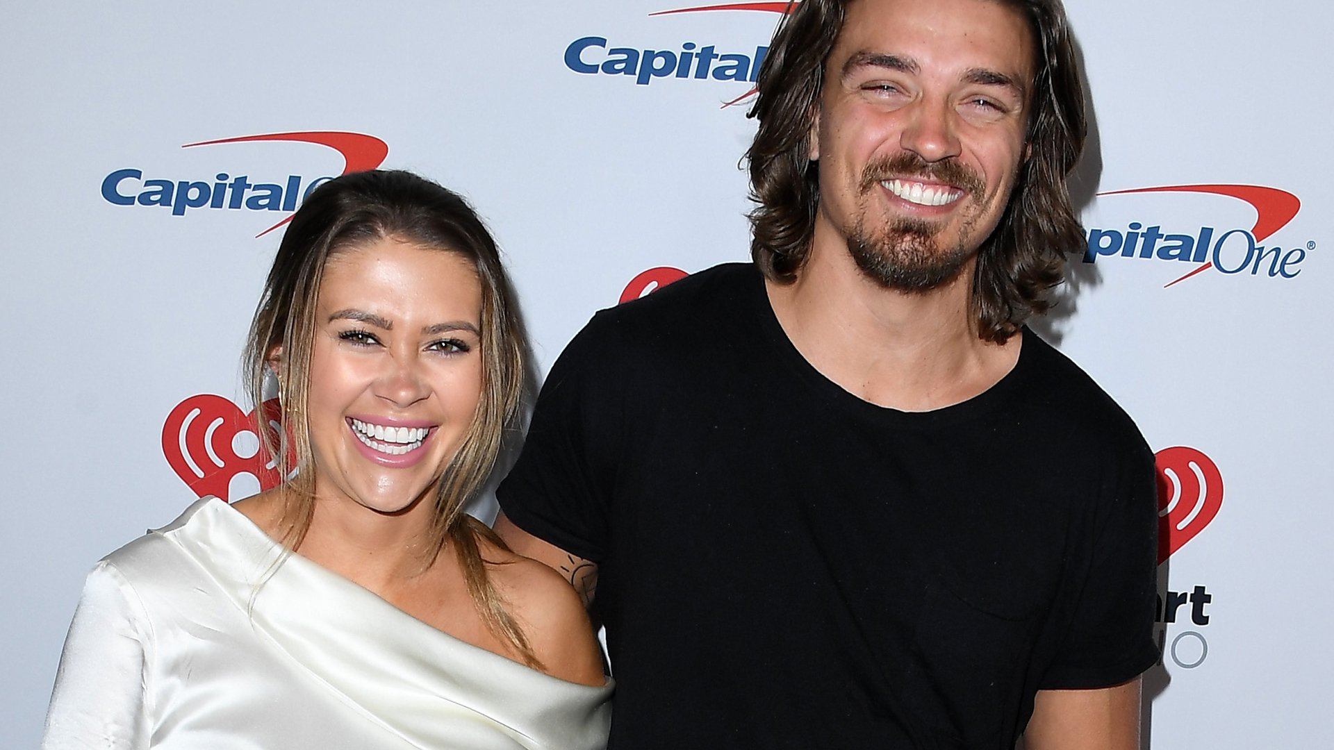 Caelynn Miller-Keyes and Dean Unglert from 'Bachelor in Paradise' Season 6 arrives at the KIIS FM's Jingle Ball 2019 Presented By Capital One At The Forum at The Forum on December 06, 2019