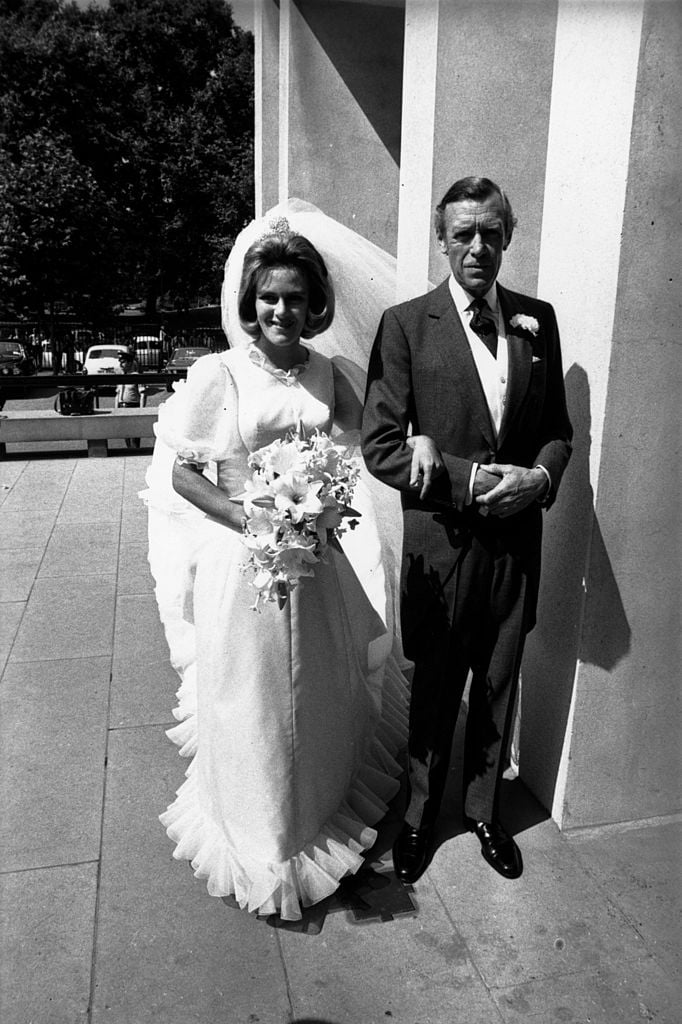 Bruce Shand and Camilla Parker Bowles on their wedding day