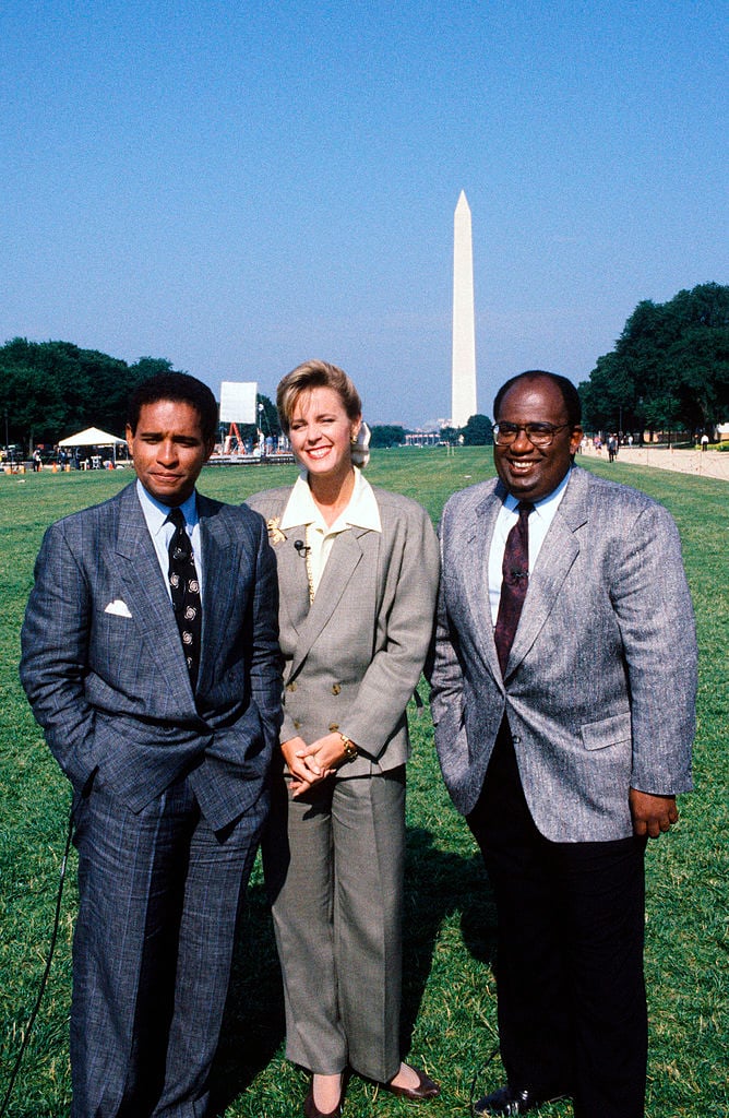 'Today' co-hosts Bryant Gumbel and Deborah Norville with weatherman Al Roker in 1990