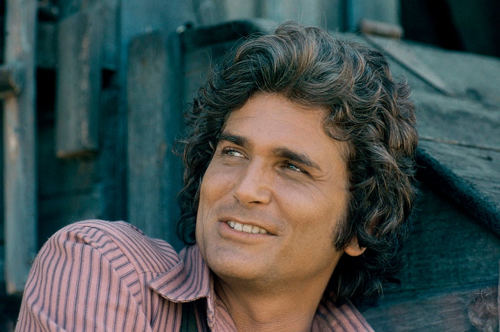 Michael Landon on the set of 'Little House on the Prairie'